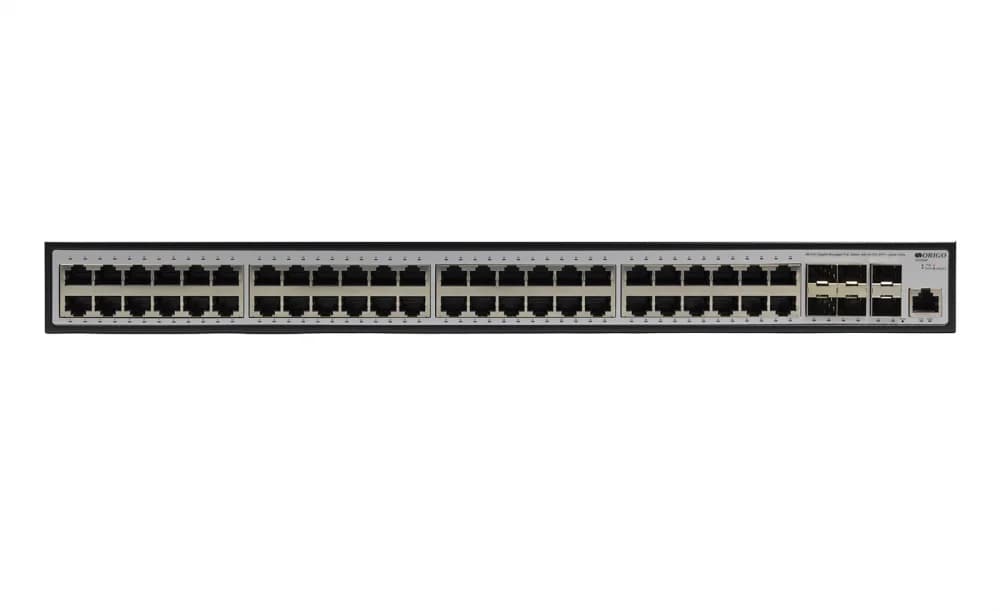 Коммутатор/ Managed L3 Switch 48x1000Base-T PoE, 6x10GBase-X SFP+, PoE Budget 370W, RJ45 Console, 19" w/brackets