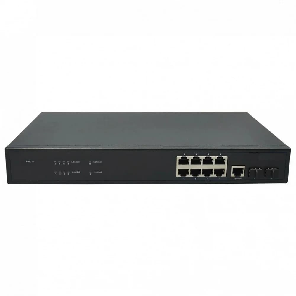 OSNOVO Управляемый (L2+) гигабитный коммутатор на 10 портов, 8 *10/100/1000Base-T, 2*SFP 1000Base-X