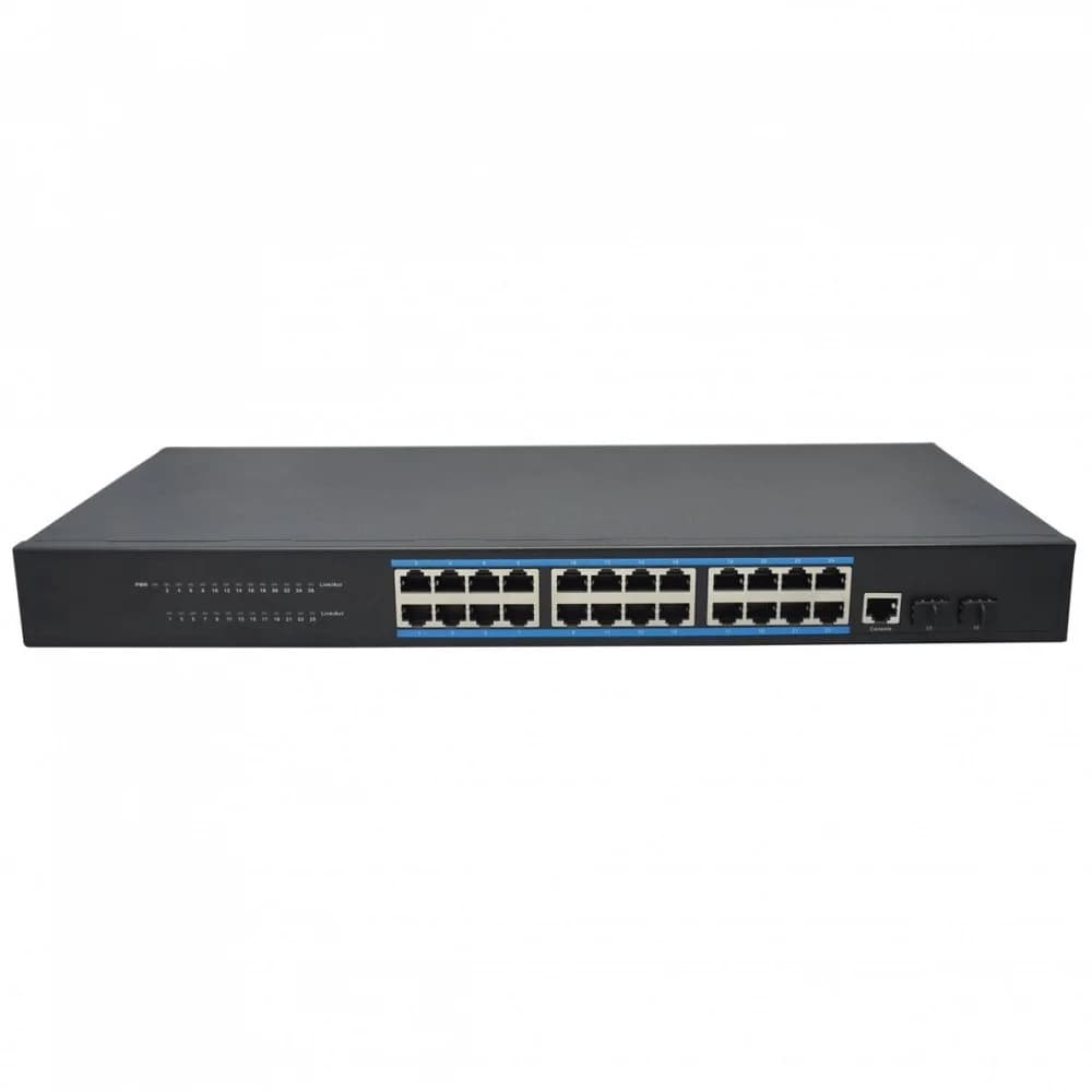 OSNOVO Управляемый (L2+) гигабитный коммутатор на 26 портов, 24 *10/100/1000Base-T, 2*SFP 1000Base-X