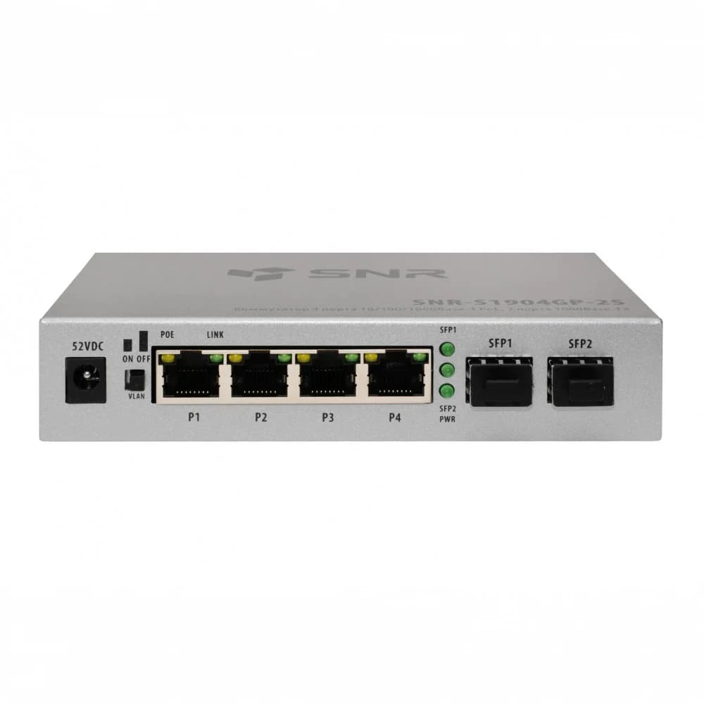 Коммутатор SNR SNR-S1904GP-2S неуправляемый