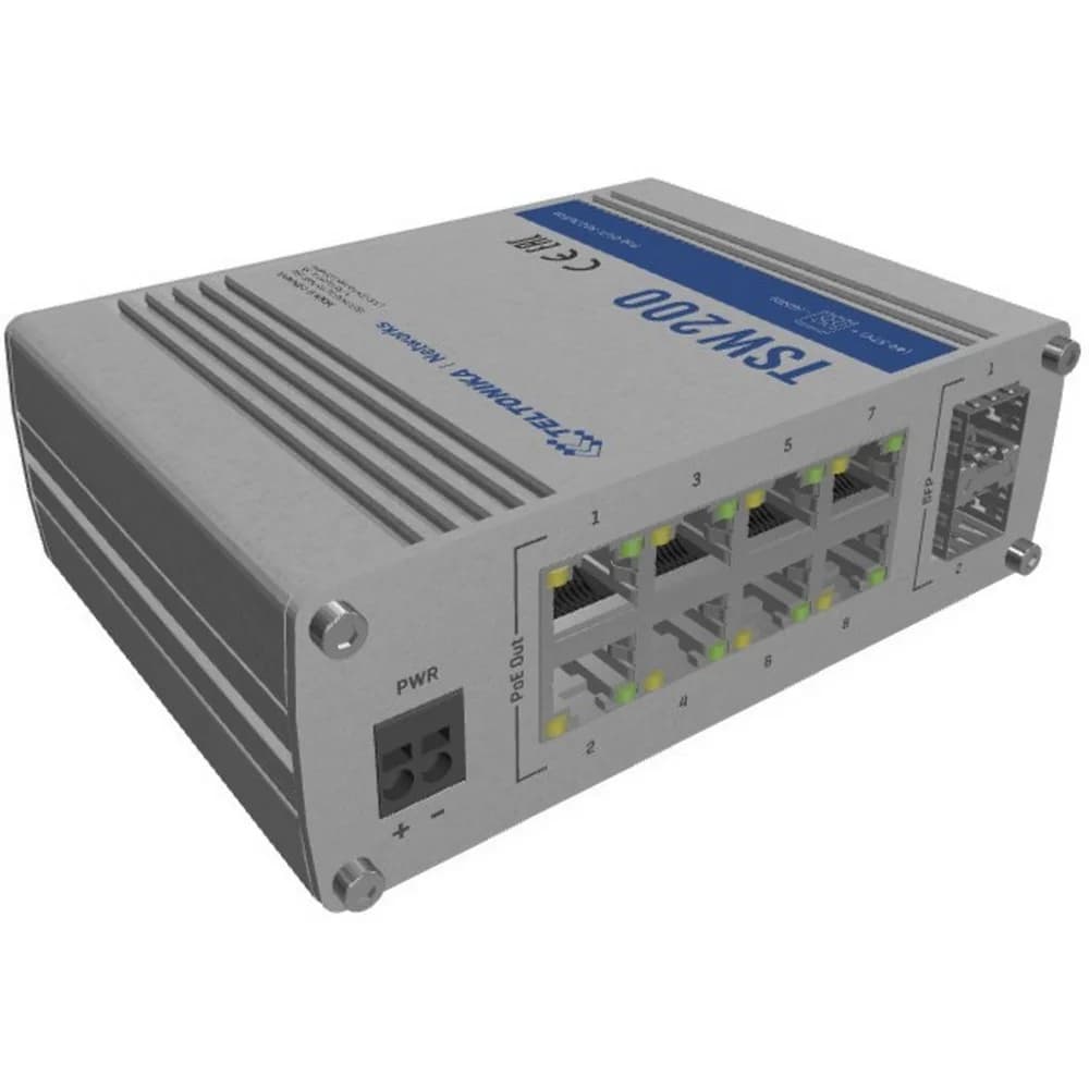 Неуправляемый промышленный коммутатор арт. TSW200 /8 10/100/1000 2 SPF ports PoE+Switch коммутатор