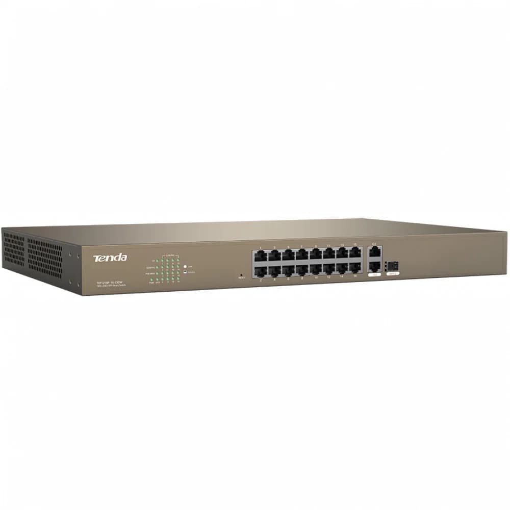 Switch 16+2+1 port 10/100/1000 Mbit, IP-COM (Tenda) F1218P-16-250W, PoE 230W, rack