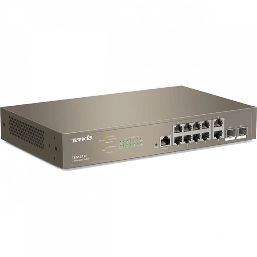 Коммутатор 10PORT 1000M 2SFP TEG5312F TENDA