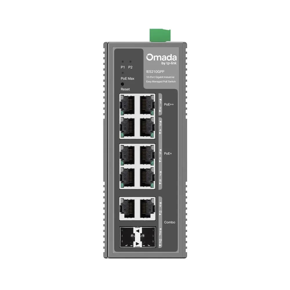 Коммутатор/ Omada 10-Port Gigabit Industrial Easy Managed Switch with 6-Port PoE+ and 2-Port PoE++