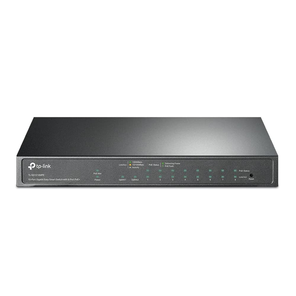 TP-Link TL-SG1210MPE Easy Smart 10-портовый гигабитный коммутатор с 8 портами PoE+