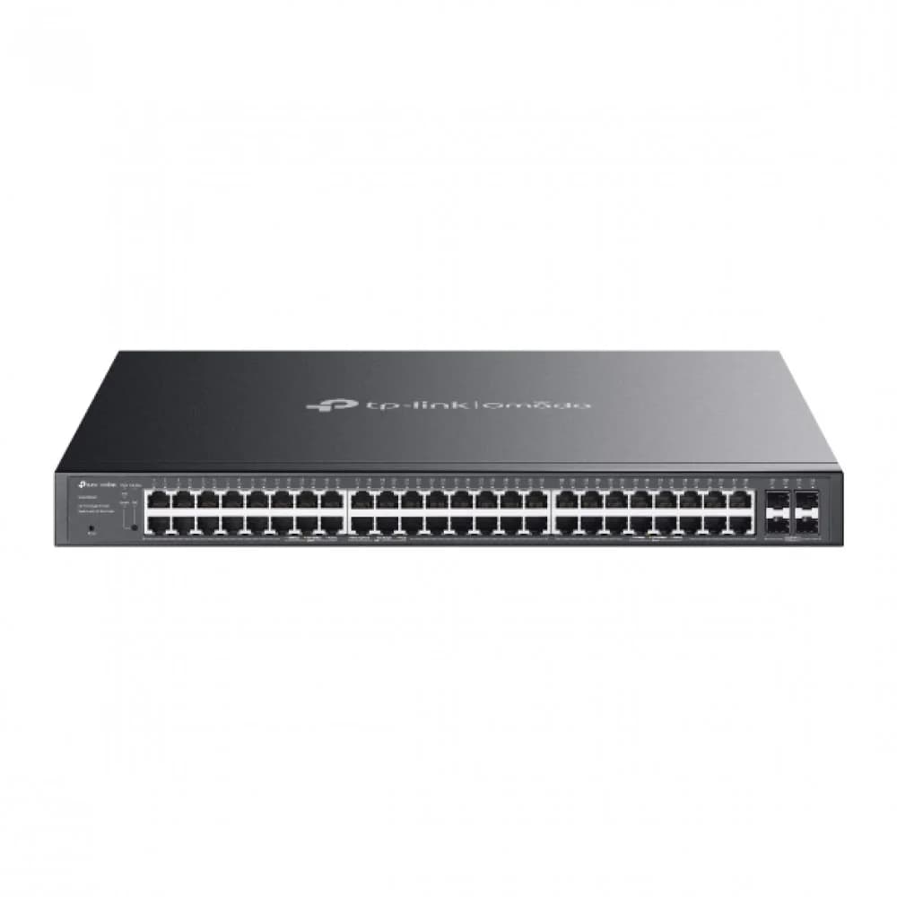Коммутатор PoE+ Smart GbE 52-портовый Tp-Link SG2452LP < JetStream™ 32 портов GbE PoE 802.3af/at (max 30W на порт), 16 портов GbE без PoE, 4 гигабитных слота SFP, коммутационная матрица 104 Гбит/с