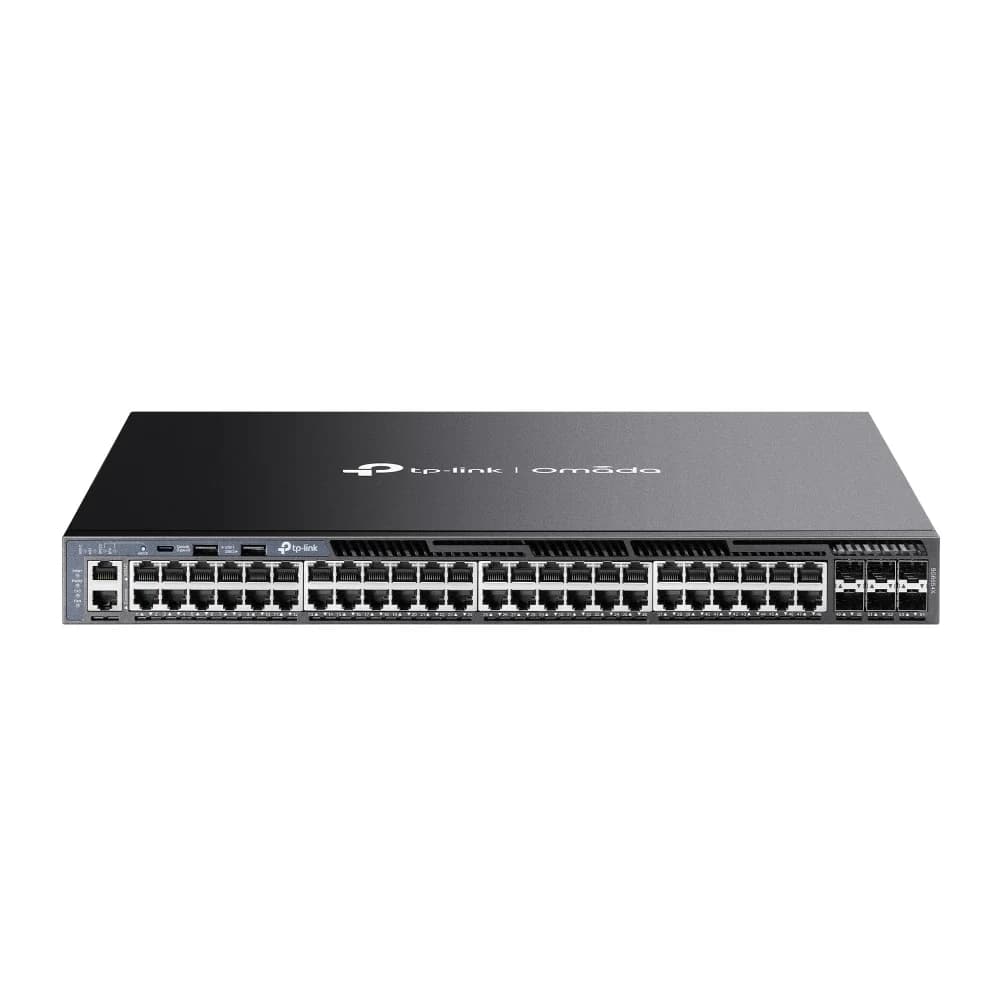 TP-Link SG6654X, Стекируемый управляемый коммутатор 3 го уровня Omada с 48 гигабитными портами и 6 портами SFP+