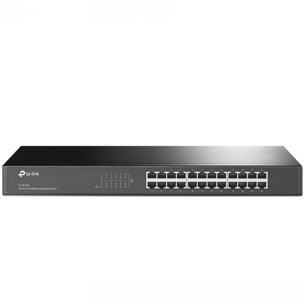 24-портовый 10/100 Мбит/с коммутатор, 24 порта RJ45 10/100 Мбит/с, 1U 19-дюймовый монтируемый в стойку стальной корпус