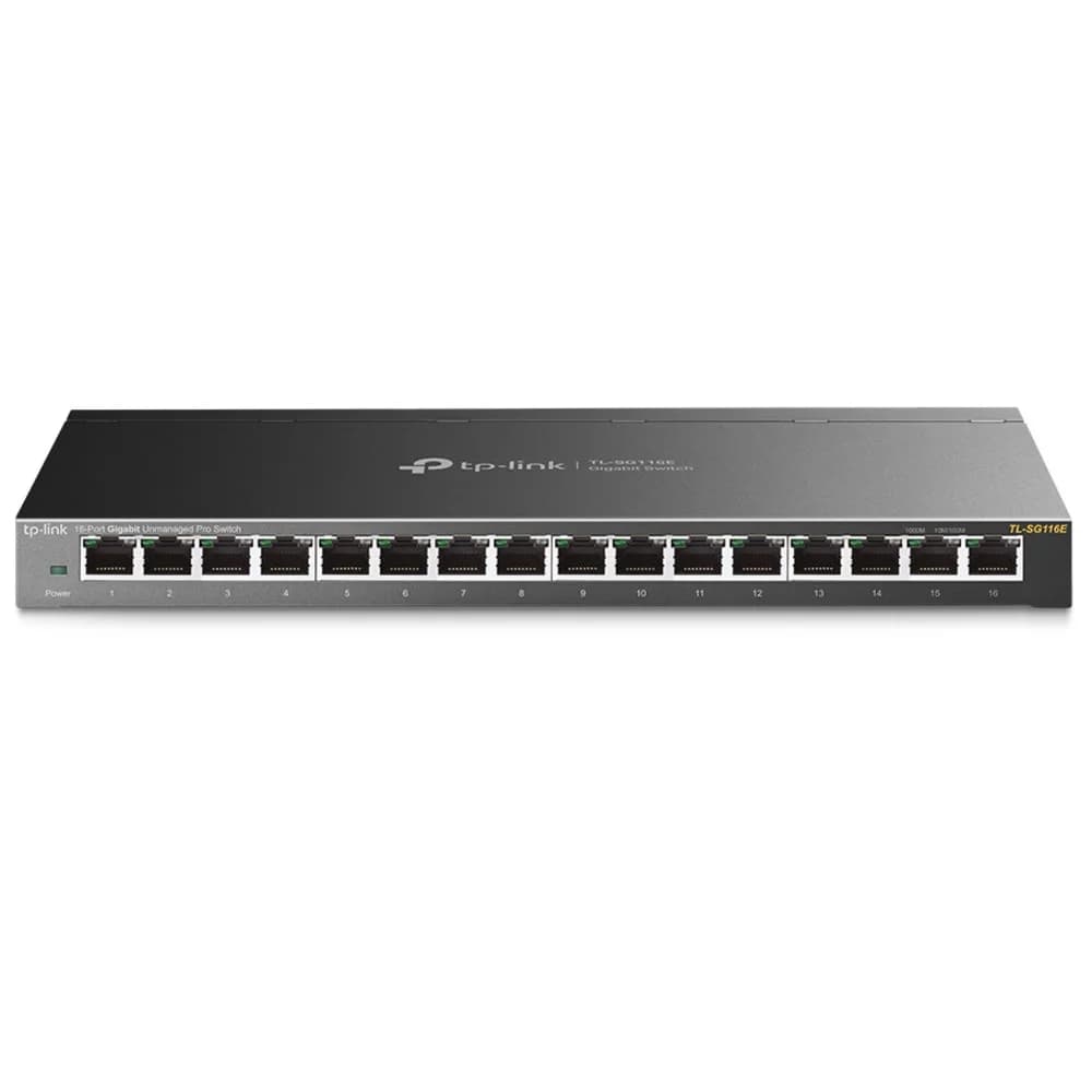 TL-SG116E 16-портовый гигабитный настольный Easy Smart коммутатор, 16 портов RJ45 10/100/100 Мбит/с, VLAN на базе MTU/порта/тэга, QoS, IGMP Snooping (084301) {10}