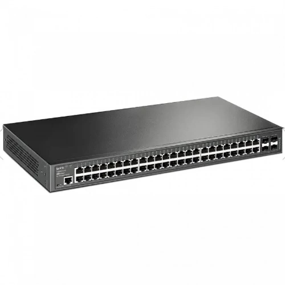 Jetstream 48-port gigabit L2+ managed switch with 4-gigabit uplink ports, 48 10/100/1000Mbps RJ-45 port, 4 1000Mbps SFP slots