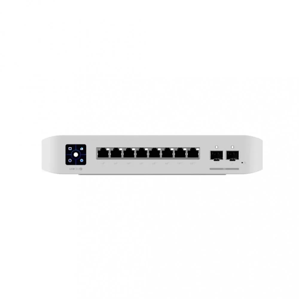 Ubiquiti Unifi Enterprise 8 Po, 8-port, Layer 3 switch with 2.5 GbE PoE+ output. 120W