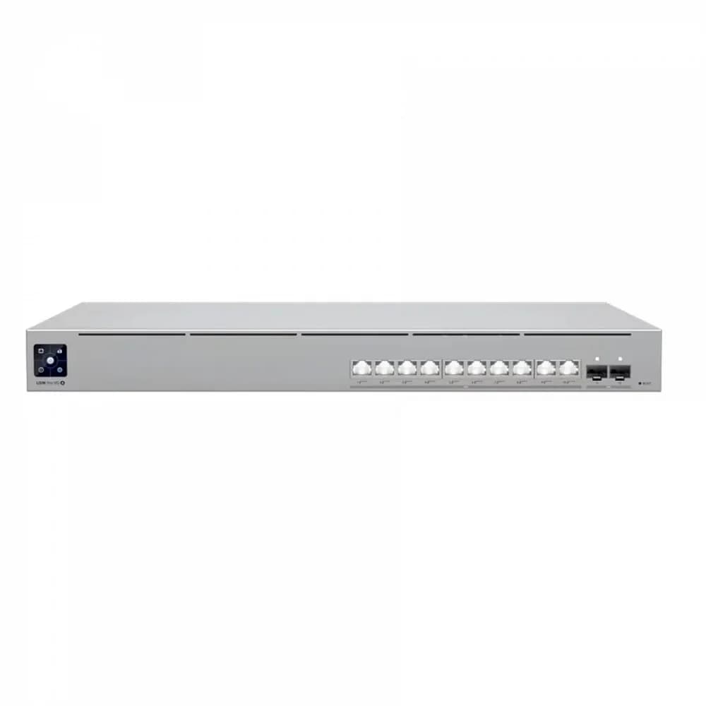 1U, professional-grade 10-port Layer 3 Etherlighting switch with (10) 10 GbE PoE++ and (2) 10G SFP+ ports