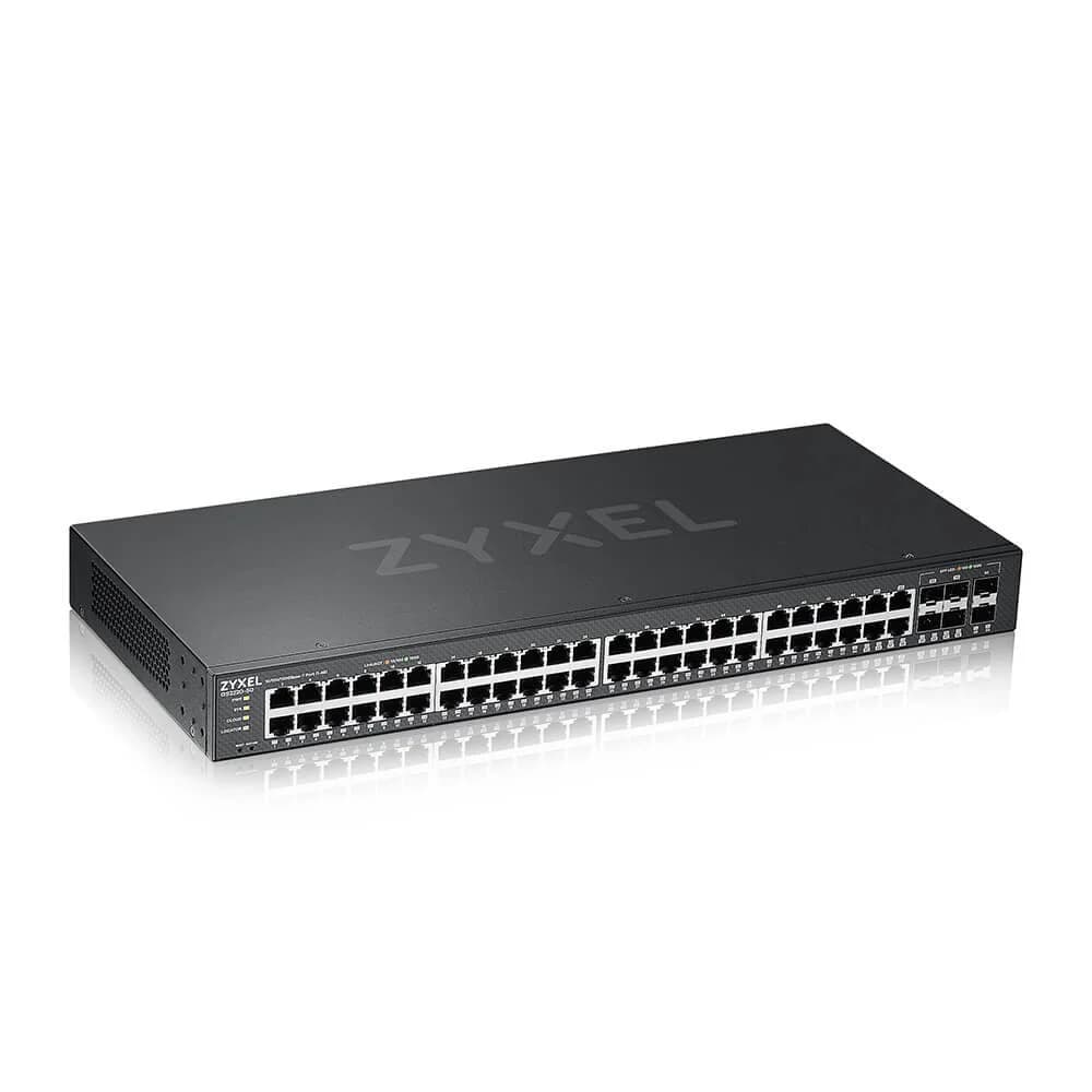 Zyxel NebulaFlex Pro GS2220-50 Hybrid L2 Switch , 19 "rack, 44xGE, 4 combo ports (SFP / RJ-45), 2xSFP, standalone / cloud management
