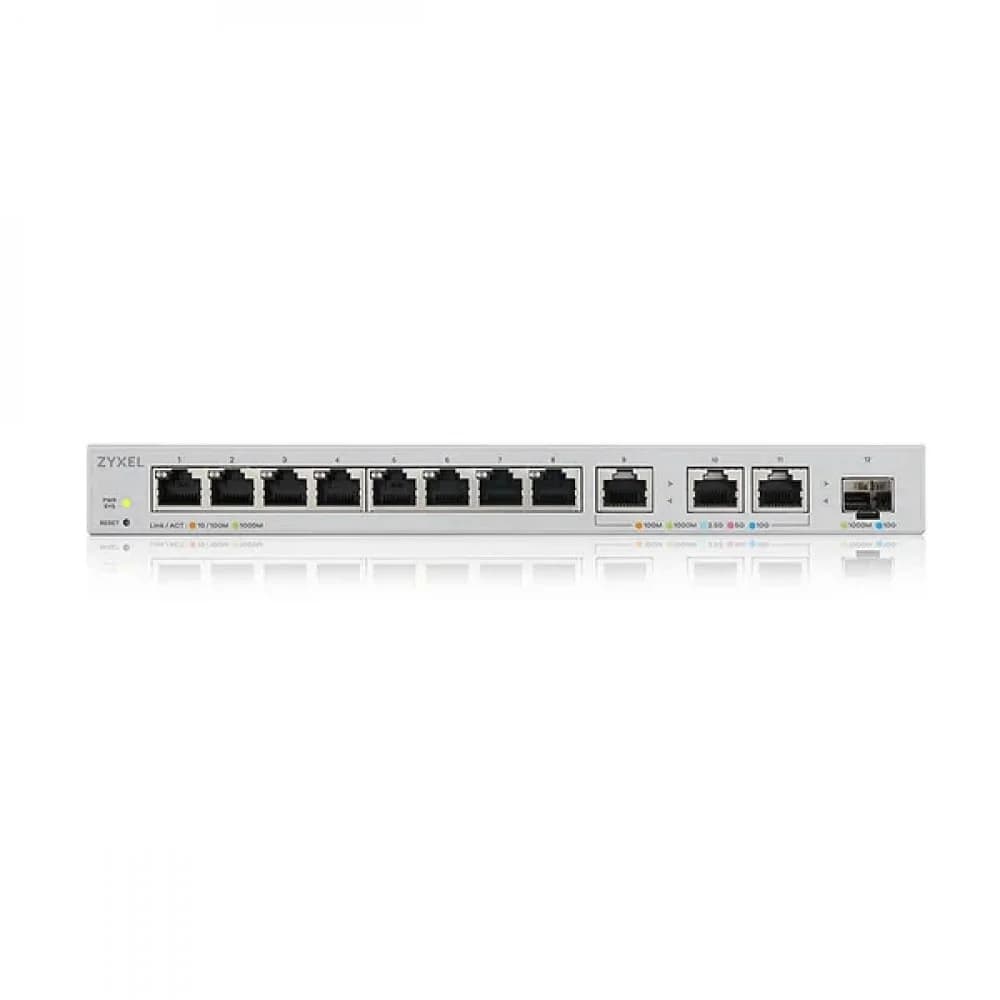 Коммутатор/ Zyxel XGS1250-12 Smart L2 switch , 8xGE, 3x1 / 2.5 / 5 / 10G, 1xSFP +, desktop