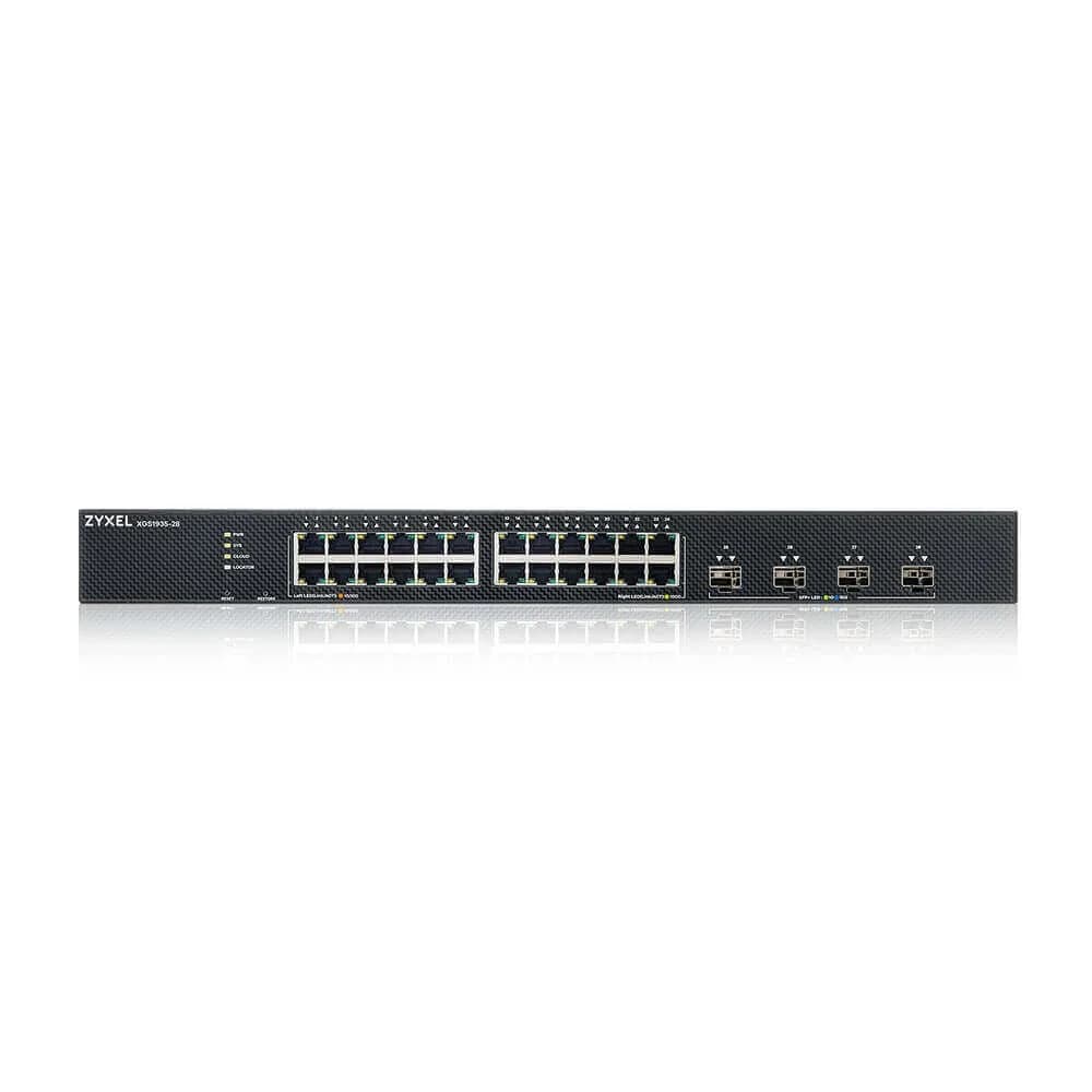 Коммутатор/ XGS1935-28, 28 Port Smart Managed Switch, 24x Gigabit Copper and 4x 10G SFP+, hybrid mode, standalone or NebulaFlex Cloud
