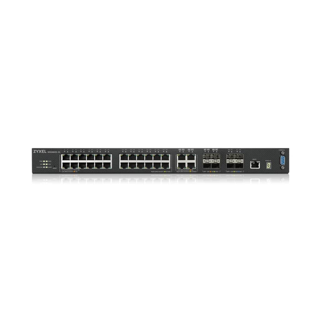 Zyxel XGS4600-32 L3 Managed Switch, 28 port Gig and 4x 10G SFP+, stackable, dual PSU
