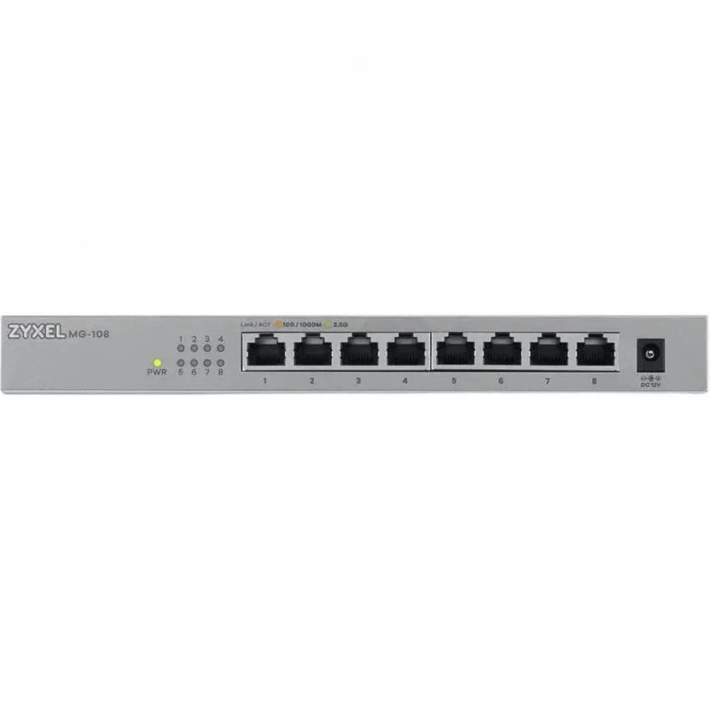 Коммутатор Zyxel XMG-108-ZZ0101F 8x2.5Гбит/с 1SFP+ неуправляемый