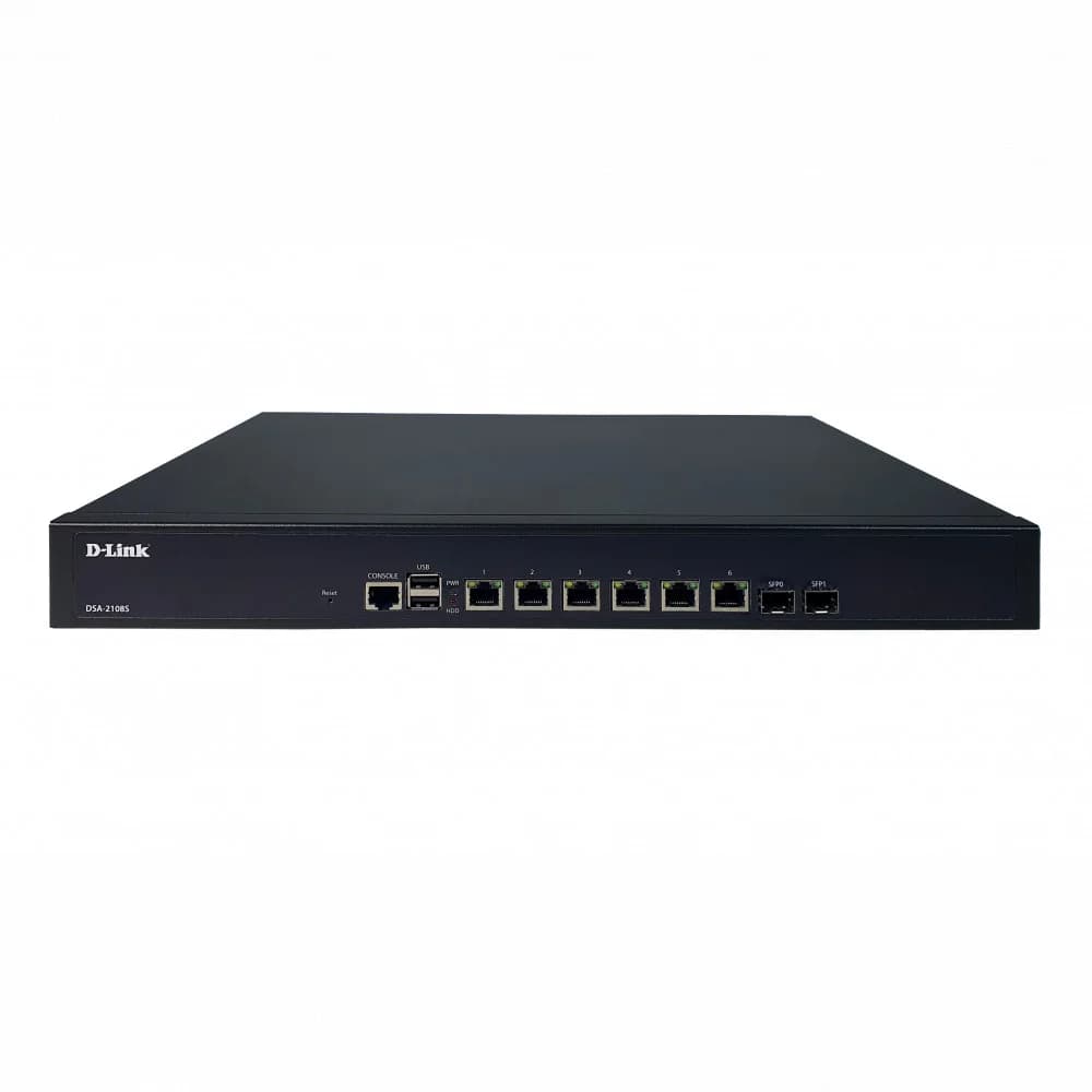 D-Link Service Router, 6x1000Base-T, 2x1000Base-X SFP, 2xUSB ports, RJ45 Console