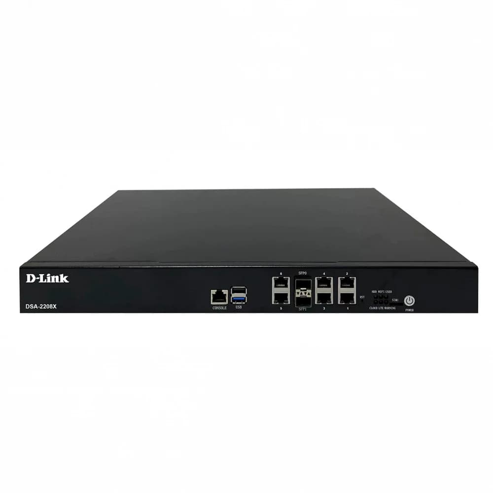 D-Link Service Router, 6x1000Base-T, 2x10GBase-X SFP+, 2xUSB ports, RJ45 Console