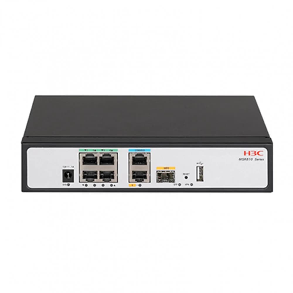 Маршрутизатор, H3C, RT-MSR610, 4 порта 10/100/1000М, 1 порт 10/100/1000М, 1 порт 1000M SFP, AC 100~240 В, 0°C до 40°C