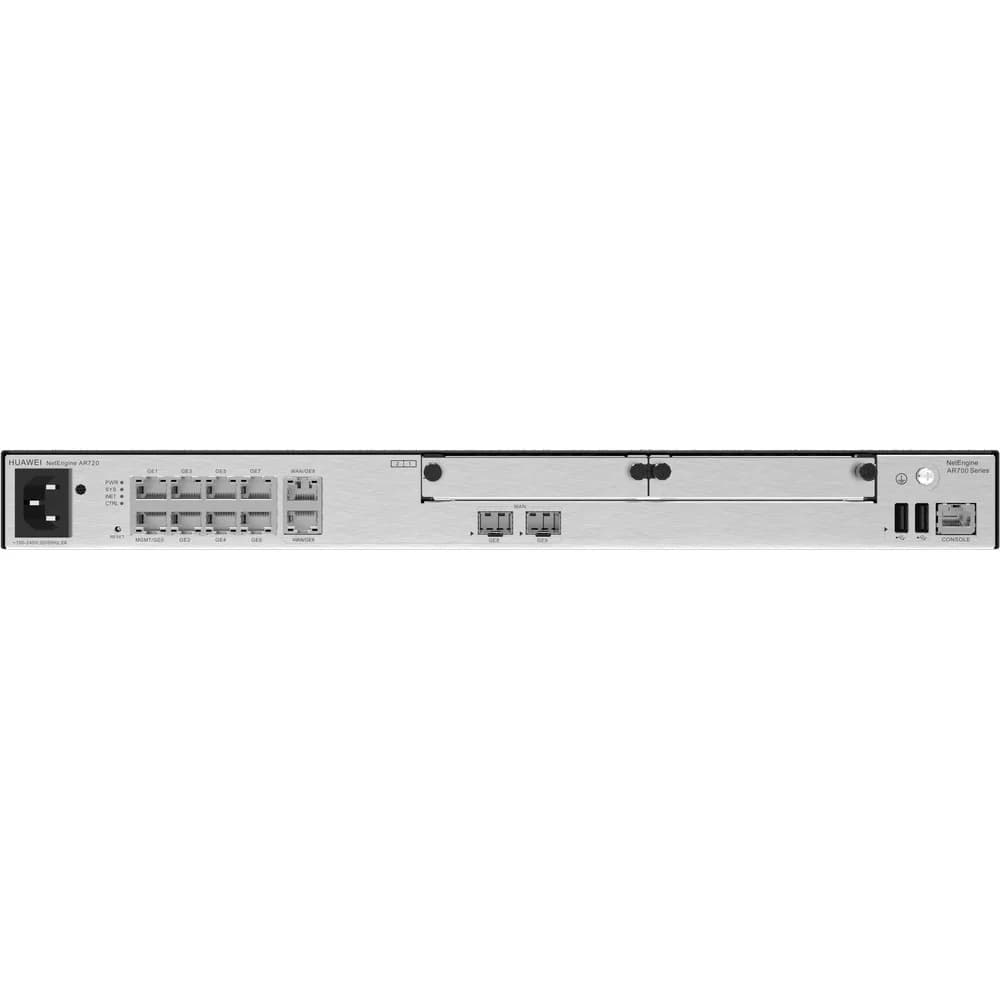 Маршрутизатор Huawei AR720 (2xGE combo WAN, 8xGE LAN, 2xUSB, 2xSIC, up to 700 users, forwarding performance 6Gbps)