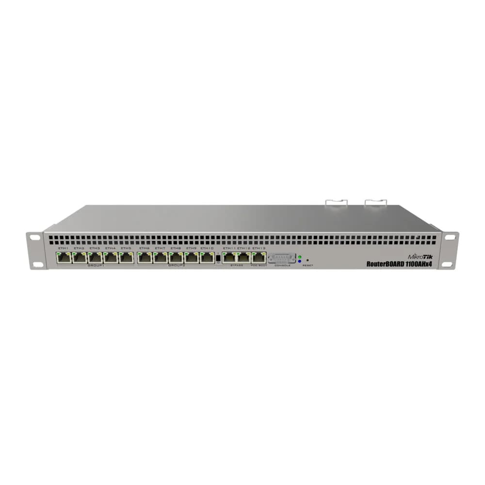 Маршрутизатор MikroTik RB1100x4 RouterBOARD 1100AHx4 with Annapurna Alpine AL21400 Cortex A15 CPU (4-cores, 1.4GHz per core), 1GB RAM, 13xGbit LAN, Ro