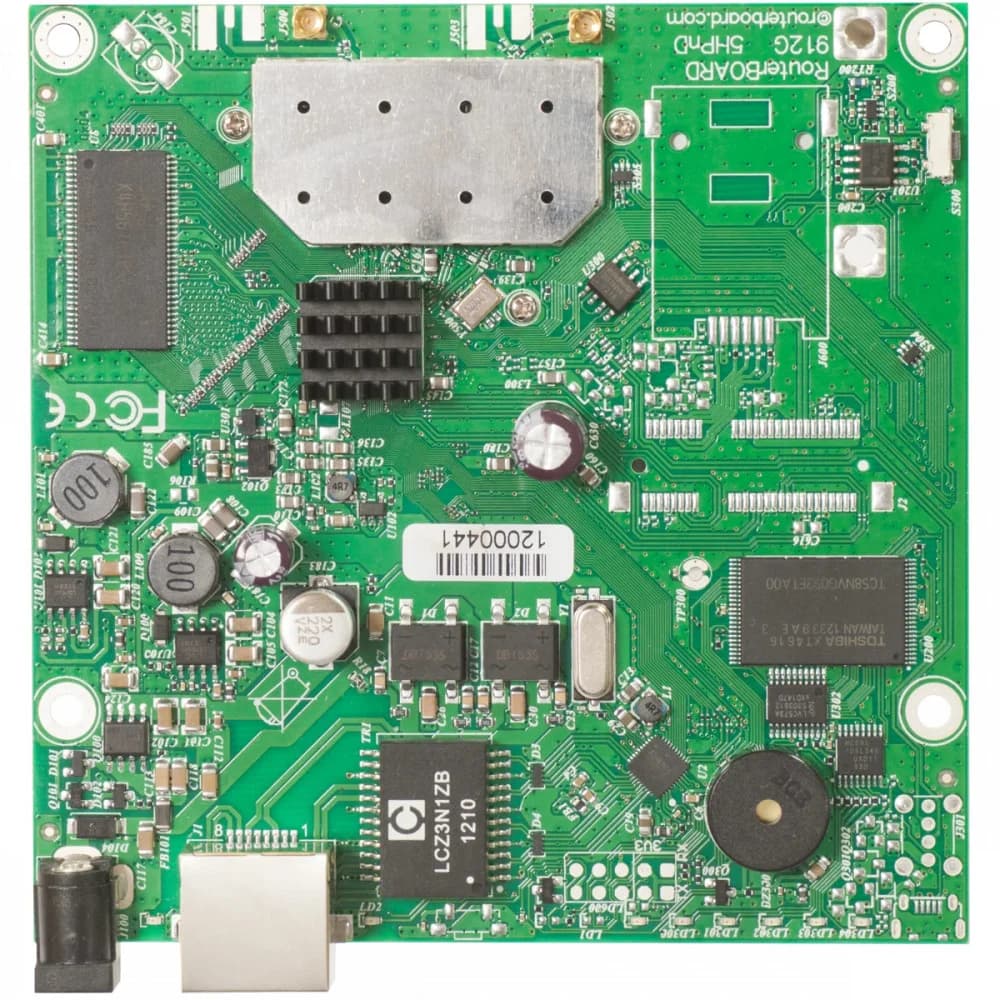 Маршрутизатор, MikroTik, RB911G-5HPnD, RouterBOARD, 1 порт 10/100/1000М, 5GHz, 300 Мбит/с, 802.11a/n, RouterOS, -40°С до 70 °C