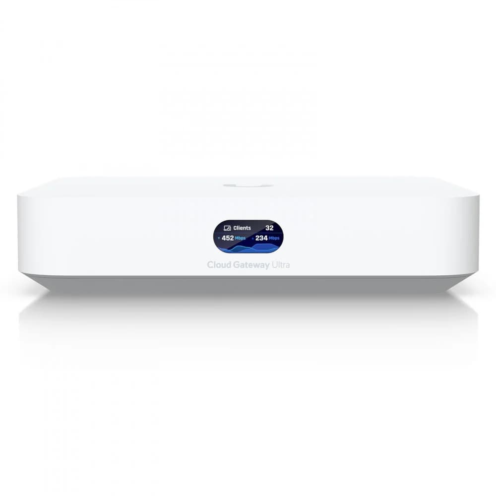 UBIQUITI Compact UniFi Cloud Gateway with a full suite of advanced routing and security features:Runs UniFi Network for full-stack network management Manages 30+ UniFi devices and 300+ clients 1 Gbp