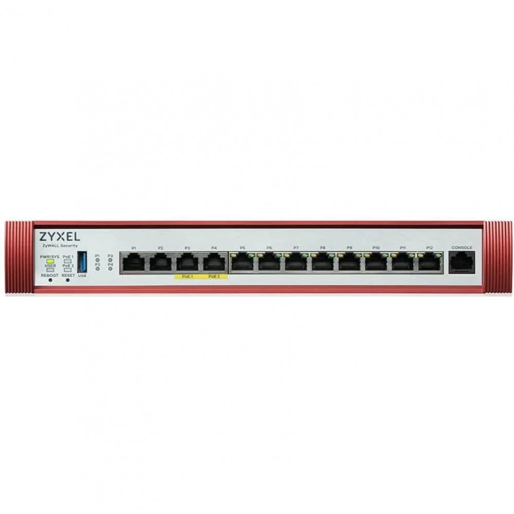 Межсетевой экран Zyxel USG FLEX 500H, Rack, 2xRJ-45: 1/2.5G (LAN/WAN), 2xRJ-45: 1/2.5G PoE+ (LAN/WAN), 8xRJ-45: 1G (LAN/WAN), 1xUSB3.0 **