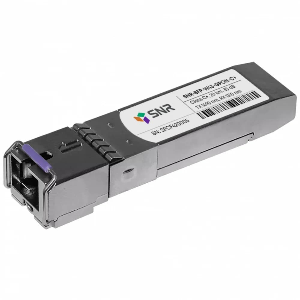 Модуль SFP WDM GPON, дальность до 20км (35dB), Tx/Rx: 1490/1310нм