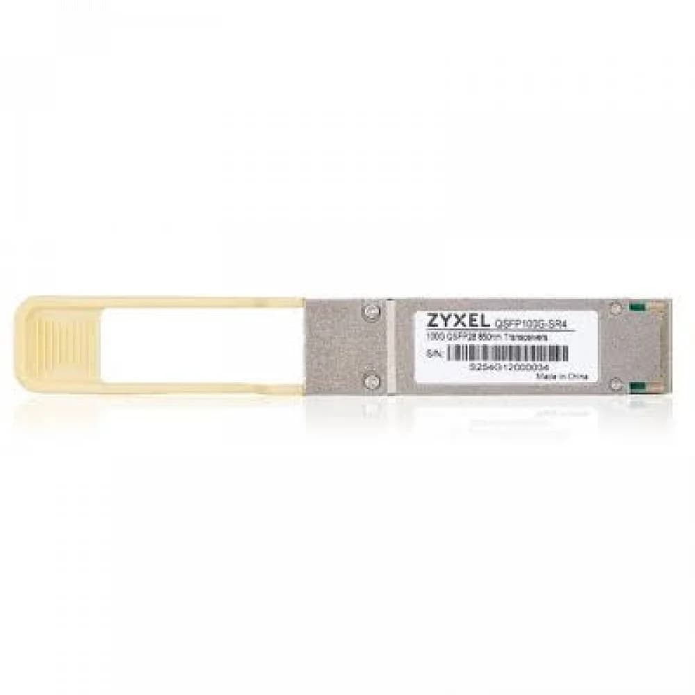 ZyXEL Трансивер SFP Zyxel QSFP100G-SR4, multi mode, 100G QSFP28, MPO-12, 850nm, поддержка DDMI, 100 м// Категория товары без категории