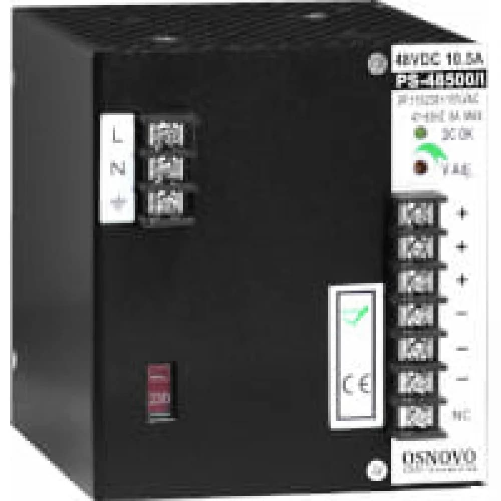 Блок питания/ OSNOVO Промышленный блок питания. DC48V, 10,5A (500W). Диапазон входных напряжений: AC195-265V