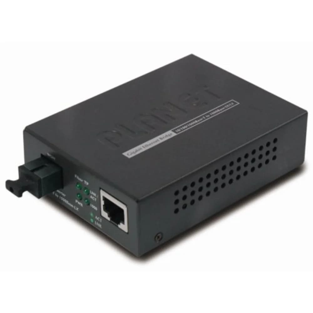 10/100/1000Base-T to WDM Bi-directional Fiber Converter - 1550nm - 15KM