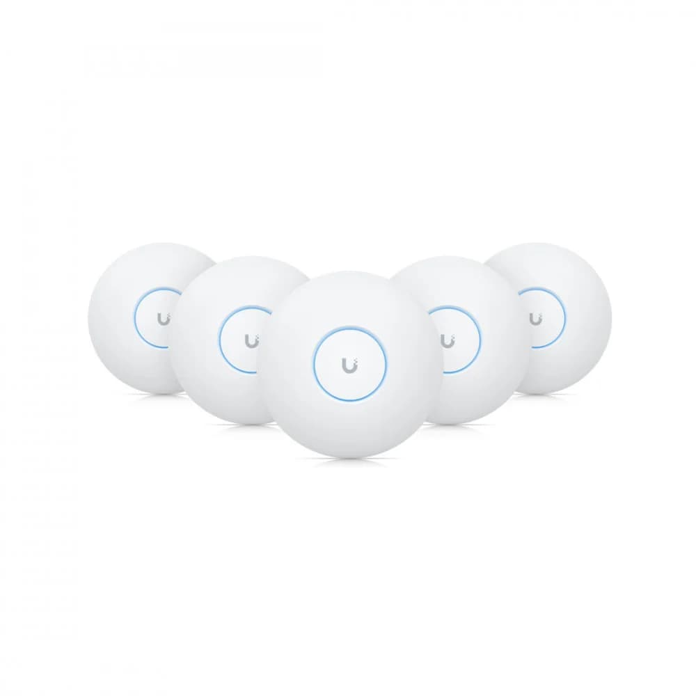 Беспроводная точка доступа, Ubiquiti, U7-Pro-5, 802.11a/b/g/n/ac/ax/be, BE5000, 1 порт 10/100/1000/2500 RJ45, 250 клиентов, PoE+802.3at, без адаптера питания, Упаковка 5 штук
