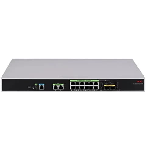 Контроллер беспроводного доступа, H3C, EWP-WSG1812X-PWR, 2 порта SFP+ 10G, 12 портов 10/100/1000M (802.3bt, 250 m long distance PoE), 2 порта WAN 10/100/1000M, Пропускная способность беспроводной се