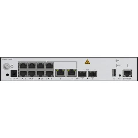 Контроллер точек доступа, Huawei, AC650-128AP, Поддержка до 128 точек доступа, консольный порт RJ-45, порт USB 2.0 Type A, 10 портов 10/100/1000M RJ-45, 2 порта SFP+, FLASH 1GB