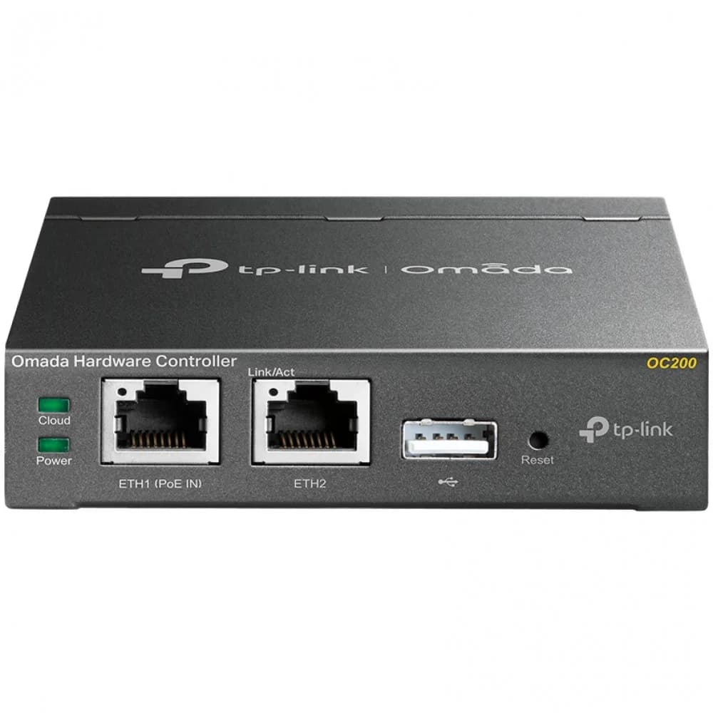 Wi-Fi контроллер TP-Link Omada OC200, 802.3af/at PoE, 2xRJ-45 10/100, USB 2.0, microUSB