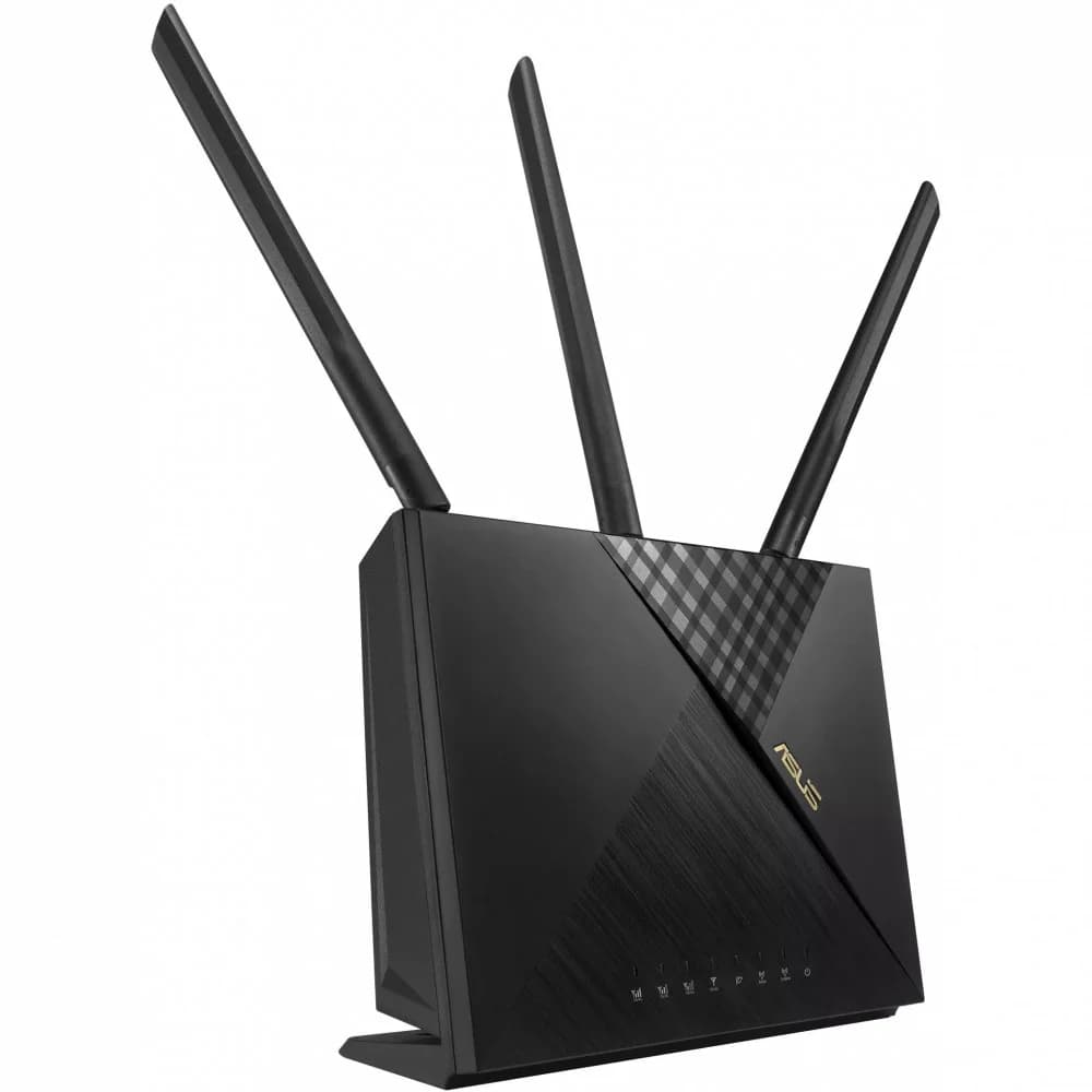 ASUS 4G-AX56// роутер 802.11ax со встроенным LTE модемом, до 6574+ 1201 Мб/c 2,4 + 5 гГц, 2 антенны LTE, 2 антенны Wi-FI, USB, GBT LAN 90IG06G0-MO3110