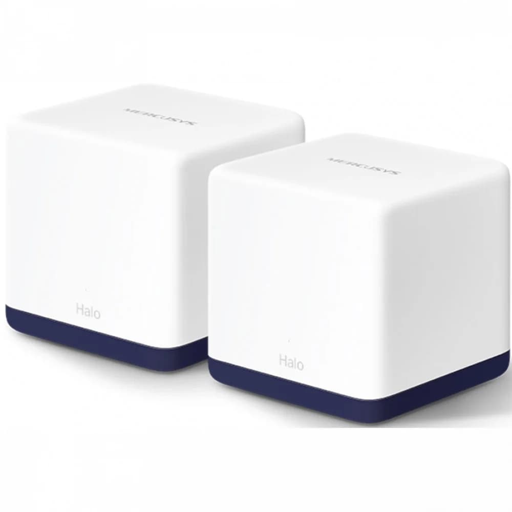Домашняя Mesh Wi-Fi система GbE AC1900 Mercusys Halo H50G (2-pack) <Бесшовный роуминг, 1300 Mbps on 5 GHz, 600 Mbps on 2.4 GHz, 802.11ac/a/b/g/n, 3 GbE порта WAN/LAN (автоопределение), площадь покры