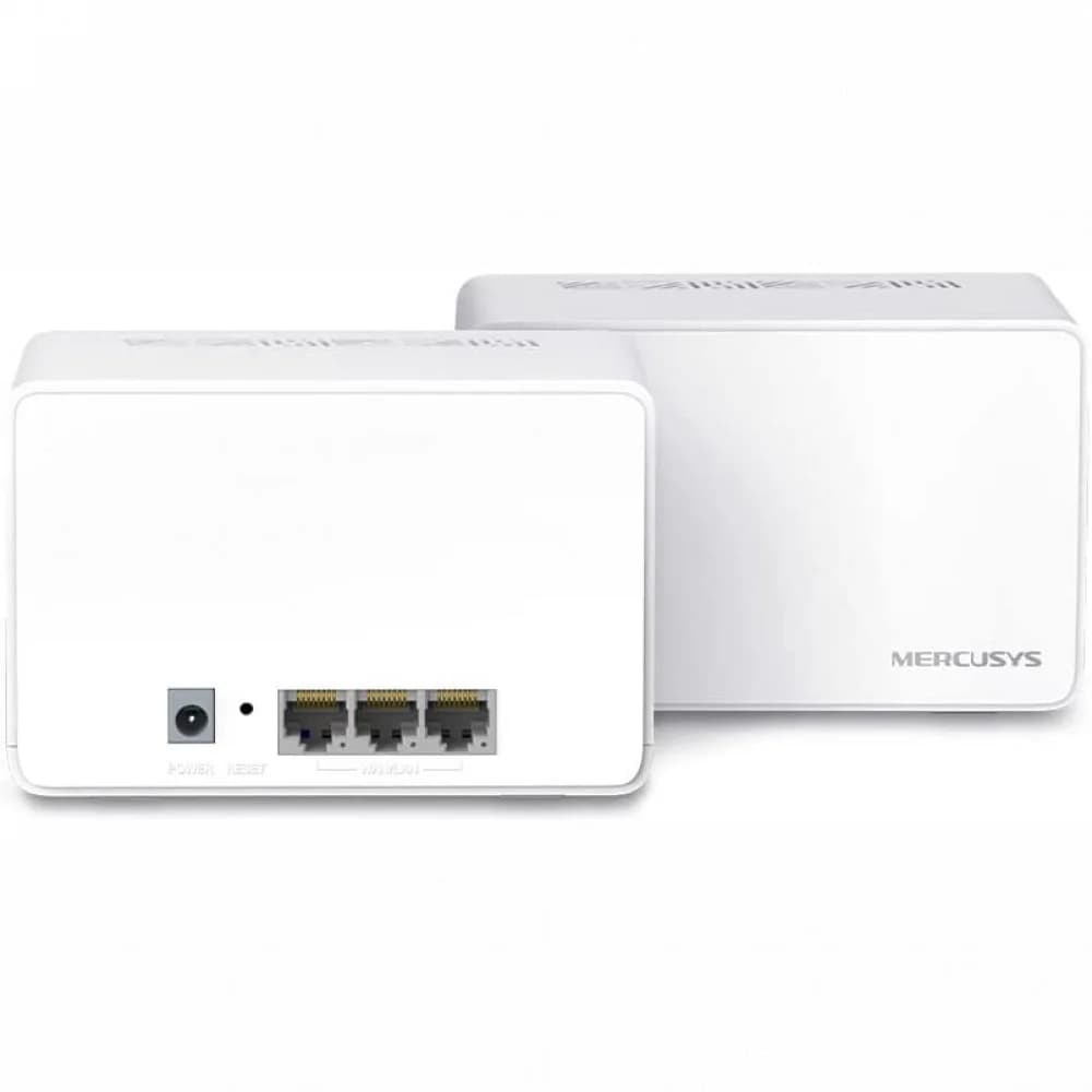 Маршрутизатор, Mercusys, Halo H80X(2-pack), 802.11a/b/g/n/ac/ax, AX3000 Домашняя Mesh Wi-Fi система (2 модуля), 3 порта 10/100/1000T на каждом устройстве (автоопределение WAN/LAN)