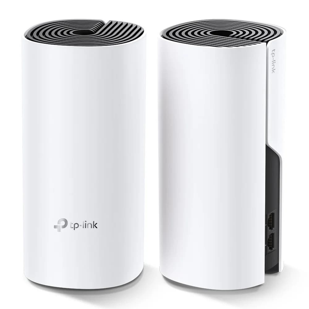 Deco M4(2-pack) AC1200 Домашняя Mesh Wi-Fi система, процессор Qualcomm, 867 Мбит/с на 5 ГГц+300 Мбит/с на 2,4 ГГц, 2 гигабитных порта, 2 встроенные антенны, MU-MIMO, Beamforming (084189)