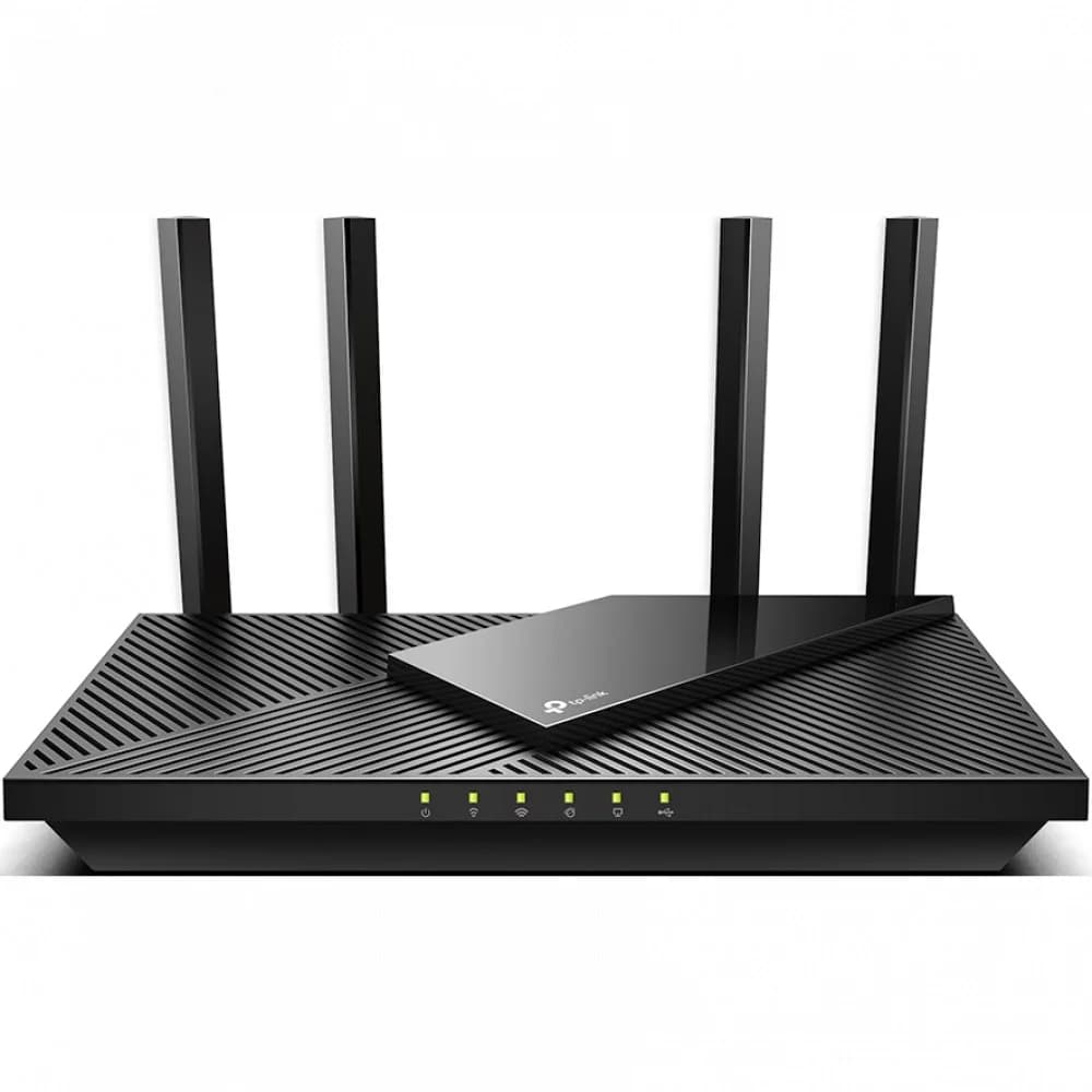 AX3000 Dual-Band Wi-Fi 6 RouterSPEED: 574 Mbps at 2.4 GHz + 2402 Mbps at 5 GHz SPEC: 4× Antennas, 1× Gigabit WAN Port + 4× Gigabit LAN Ports, USB 3.0 Port, 1024-QAM, OFDMA, HE160FEATURE: Tether App,
