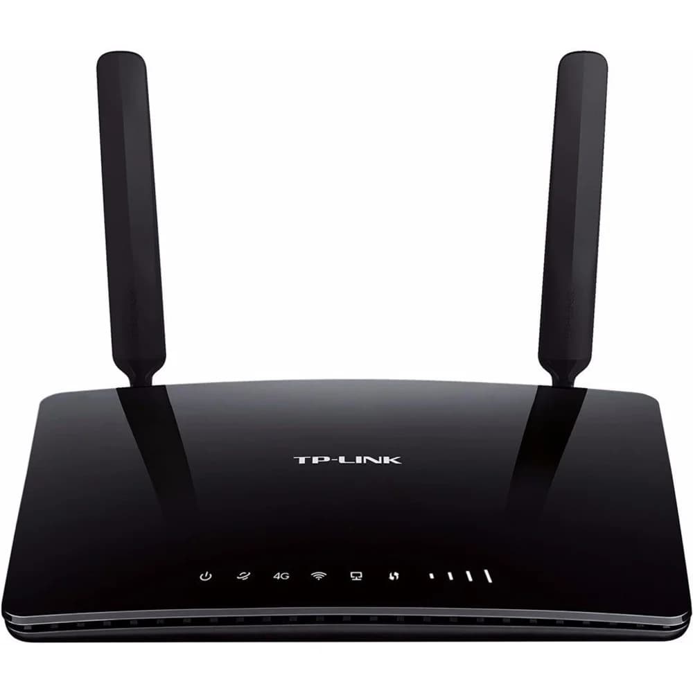 Маршрутизатор, TP-Link, Archer MR200, до 150 Мбит/с, 3 порта LAN 10/100 Мбит/с, 1 порт LAN/WAN 10/100 Мбит/с, 1 слот для micro SIM-карты - Общий доступ к сети 4G LTE для множества Wi-Fi устройств -