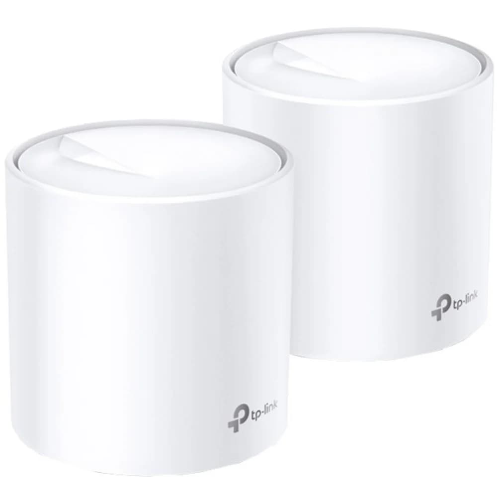 Домашняя Mesh Wi-Fi система GbE AX5400 Tp-Link Deco X60 (2 устройства) <Бесшовный роуминг, Wi-Fi 6, 5 ГГц: до 4804 Мбит/с (802.11ax), 2,4 ГГц: до 574 Мбит/с (802.11ax), 802.11ax/ac/a/b/g/n, 2 гигаби