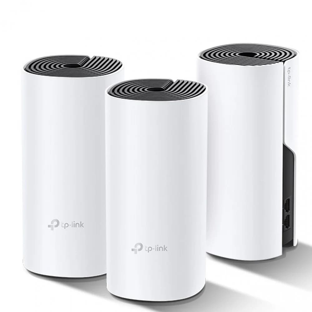 Домашняя Mesh Wi-Fi система GbE AC1200 Tp-Link Deco M4 (3 устройства) <Бесшовный роуминг, 867Mbps 5Ghz + 300Mbps 2.4Ghz, 802.11ac/a/b/g/n, 2 гигабитных порта LAN/WAN>