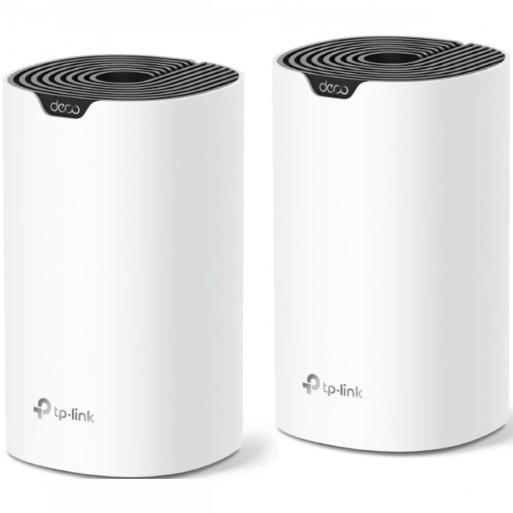 Домашняя Mesh Wi-Fi система GbE AC1900 Tp-Link Deco S7 (2 устройства) <Бесшовный роуминг, 1300Mbps 5Ghz + 600Mbps 2.4Ghz, 802.11ac/a/b/g/n, 3 гигабитных порта LAN/WAN, 3×3 MU-MIMO, Beamforming, 3 ан