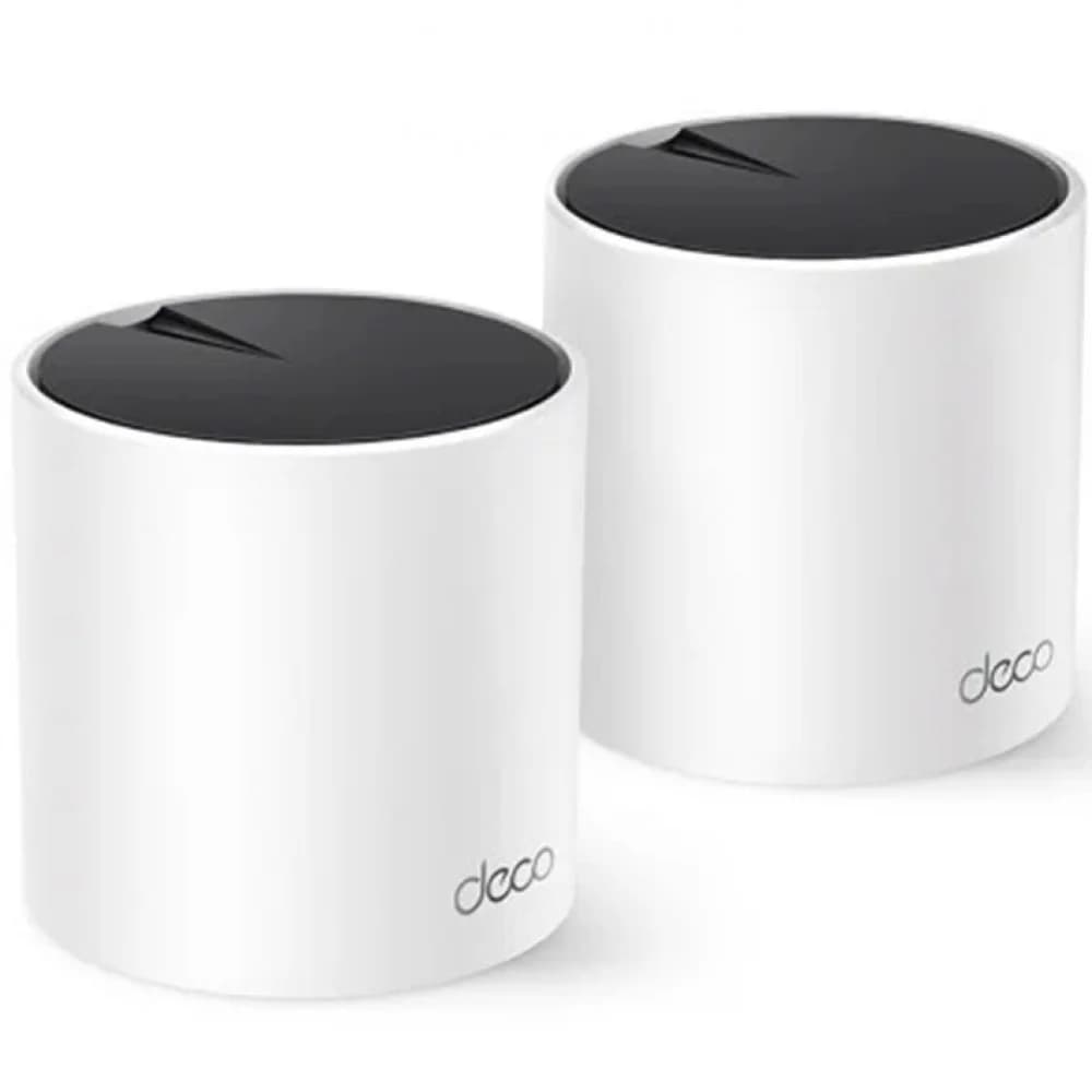 Домашняя Mesh Wi-Fi система GbE AX3000 Tp-Link Deco X55 (2 устройства) Бесшовный роуминг, Wi-Fi 6, 5 ГГц: до 2402 Мбит/с (802.11ax), 2,4 ГГц: до 574 Мбит/с (802.11ax), 802.11ax/ac/a/b/g/n, 3 гигабит