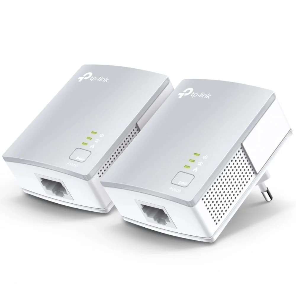 Сетевой адаптер Powerline Tp-Link TL-PA4010KIT(EU) AV500 Nano Starter Kit, до 500Mbps, HomePlug AV, Ethernet Port 10/100Mbps
