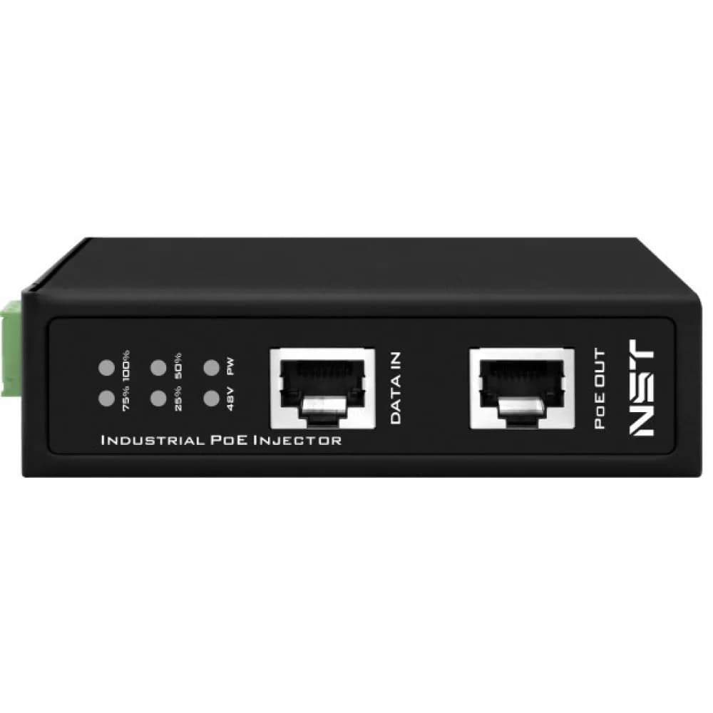 PoE-инжектор 90W Gigabit Ethernet на 1 порт. Соответствует стандартам PoE IEEE 802.3af/at/bt. Автоматическое определение PoE устройств. Мощность PoE на порт - до 90W. Вх. 1 x RJ45(10/100/1000 Base-T