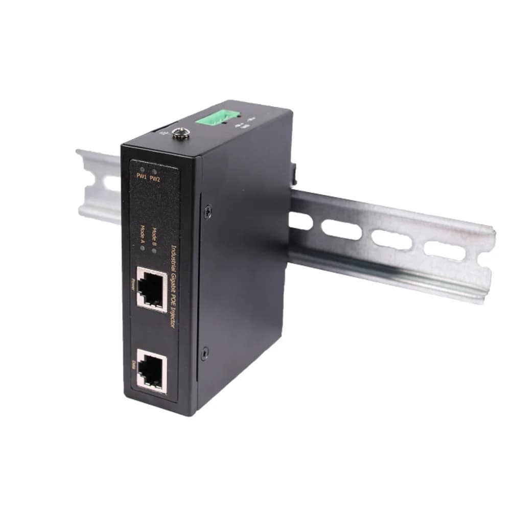 Инжектор POE Osnovo Midspan-1/303G Промышленный гигабитный инжектор PoE IEEE 802.3af/at 30 Вт 10/100/1000Base-T 48-56 DC -40 ... +75 °С 103,5x32x81,5 мм Монтаж на DIN-рейку.